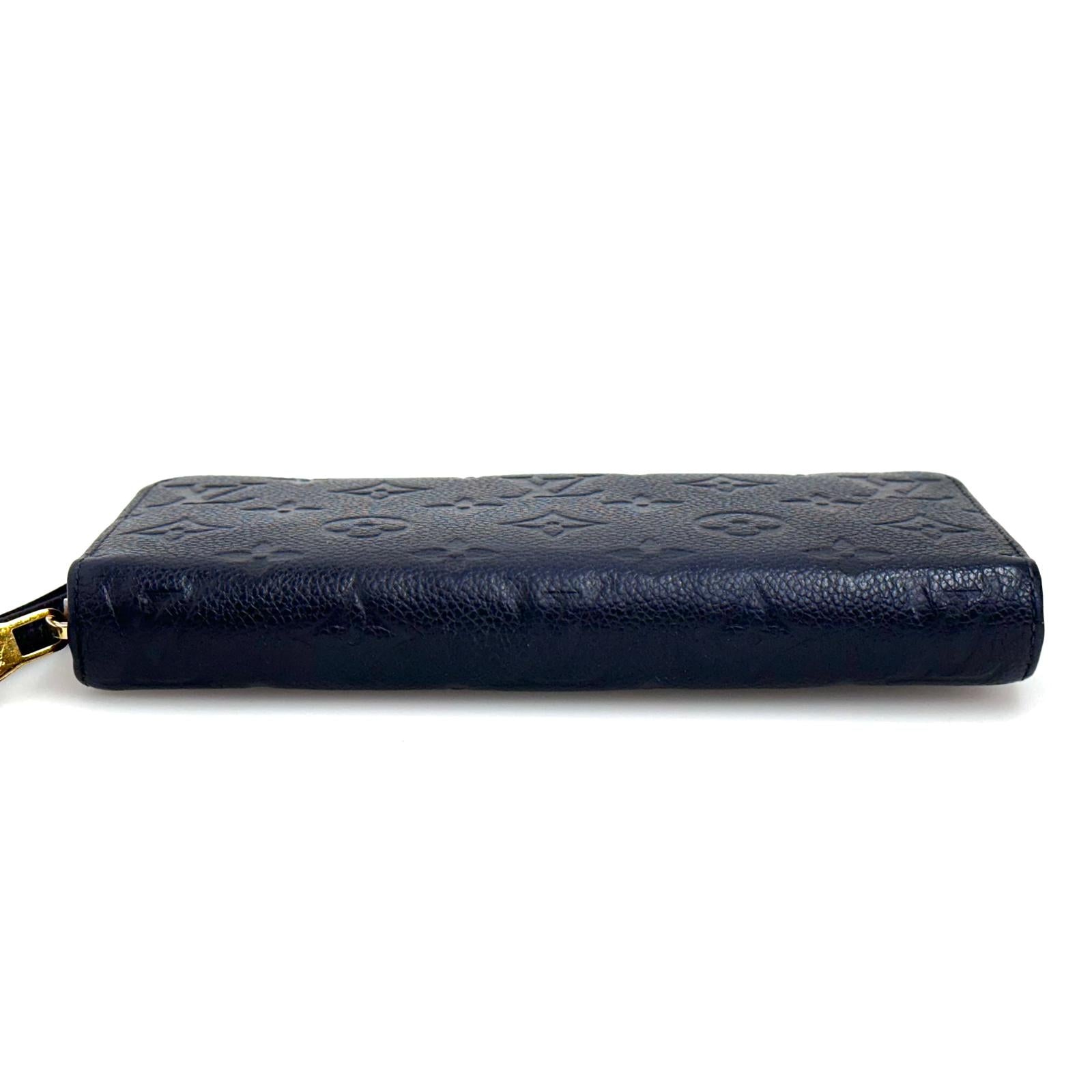 Louis Vuitton Portafoglio Zippy Wallet in Pelle Monogram Empreinte Blu
