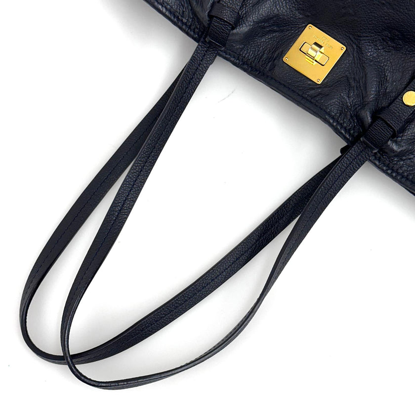 Louis Vuitton borsa a spalla Citadine GM in pelle Monogram Empreinte blu navy