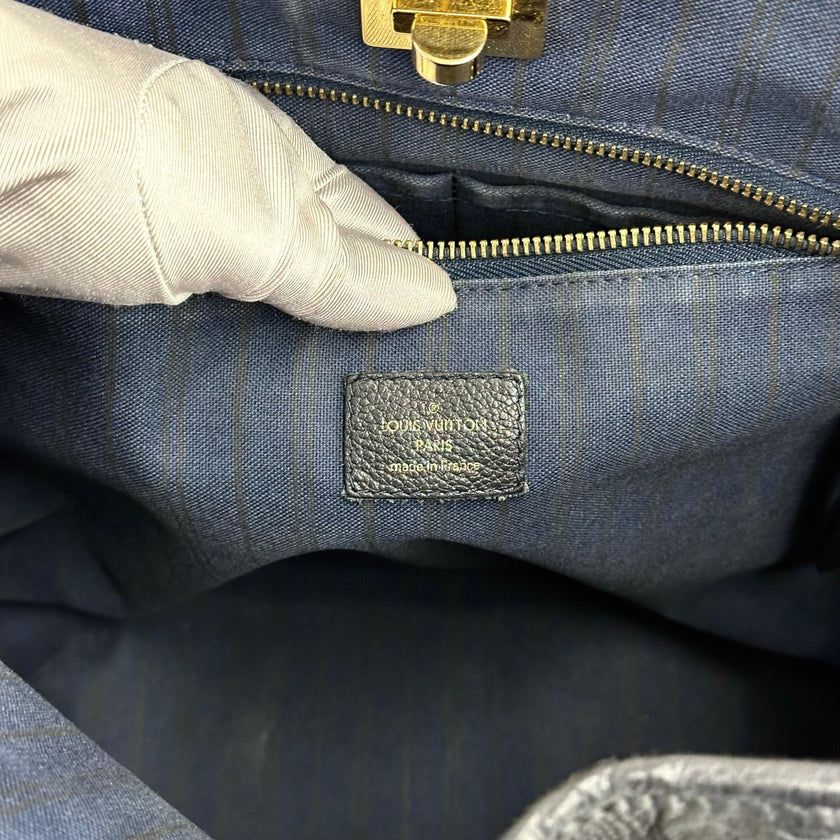 Louis Vuitton borsa a spalla Citadine GM in pelle Monogram Empreinte blu navy