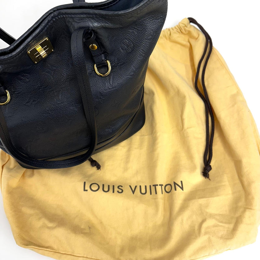 Louis Vuitton borsa a spalla Citadine GM in pelle Monogram Empreinte blu navy