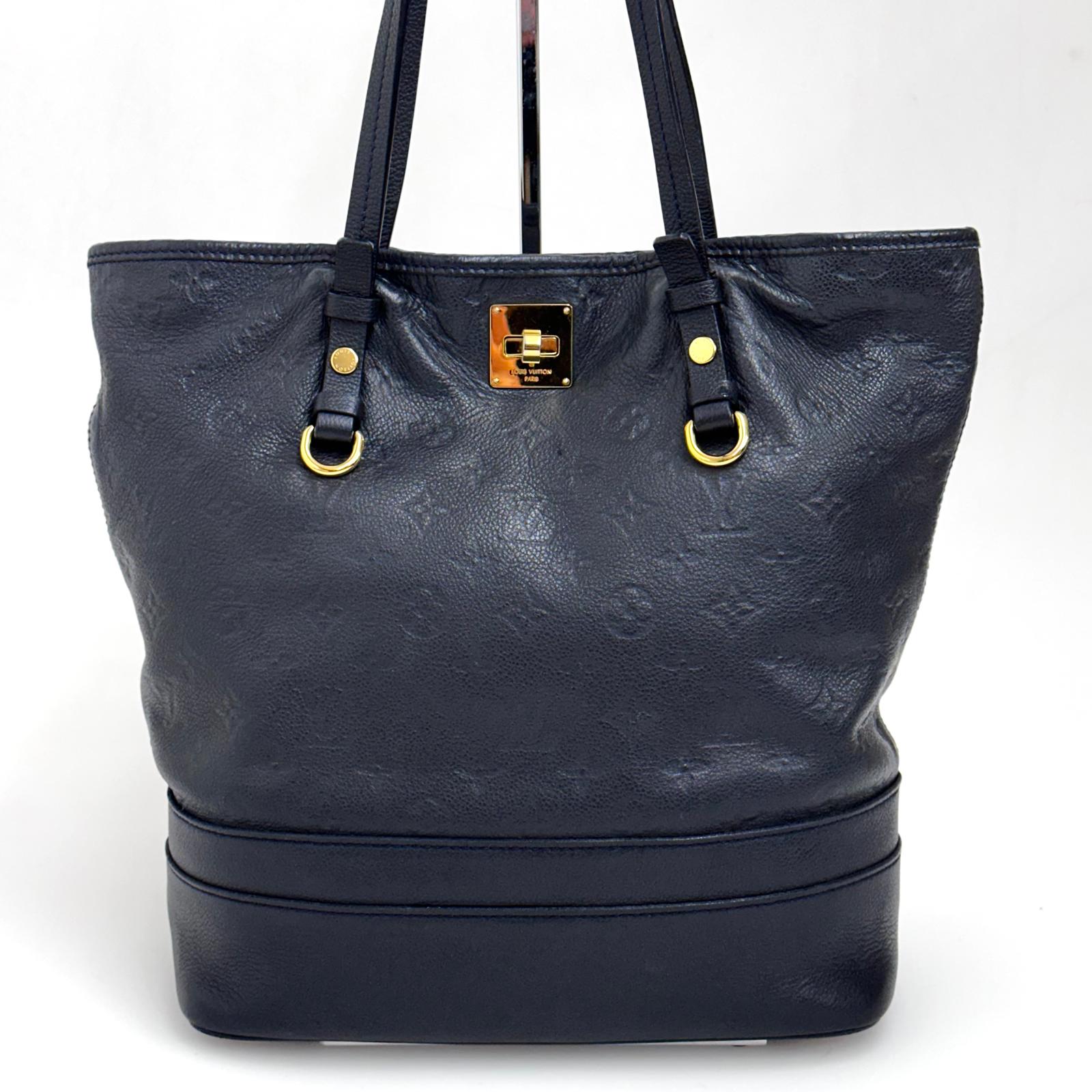 Louis Vuitton borsa a spalla Citadine GM in pelle Monogram Empreinte blu navy
