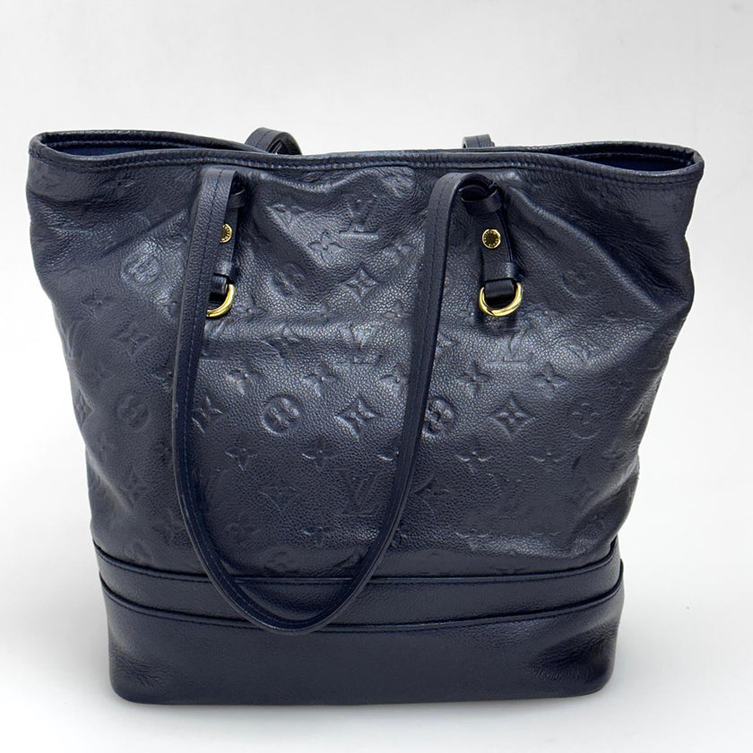 Louis Vuitton borsa a spalla Citadine GM in pelle Monogram Empreinte blu navy