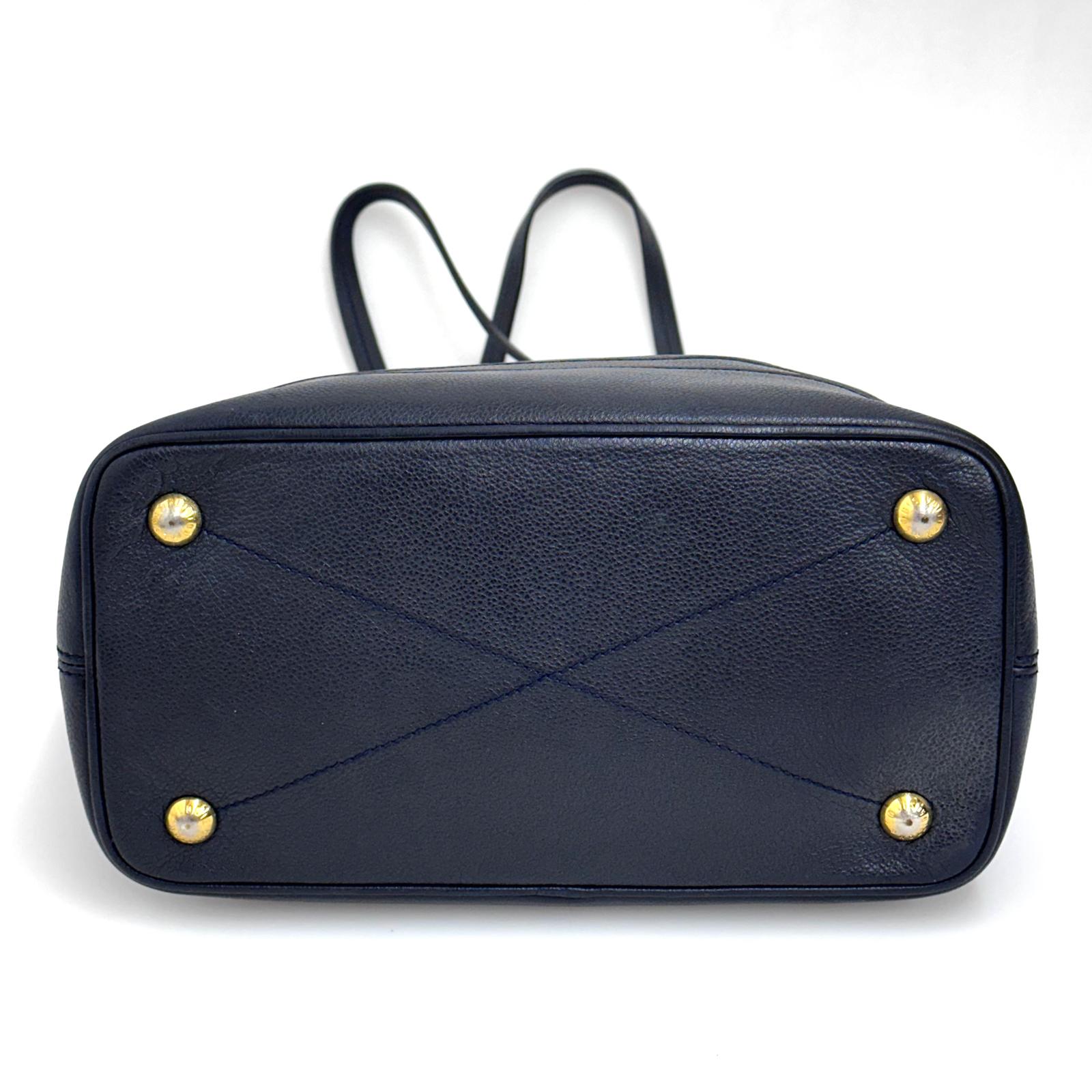 Louis Vuitton borsa a spalla Citadine GM in pelle Monogram Empreinte blu navy