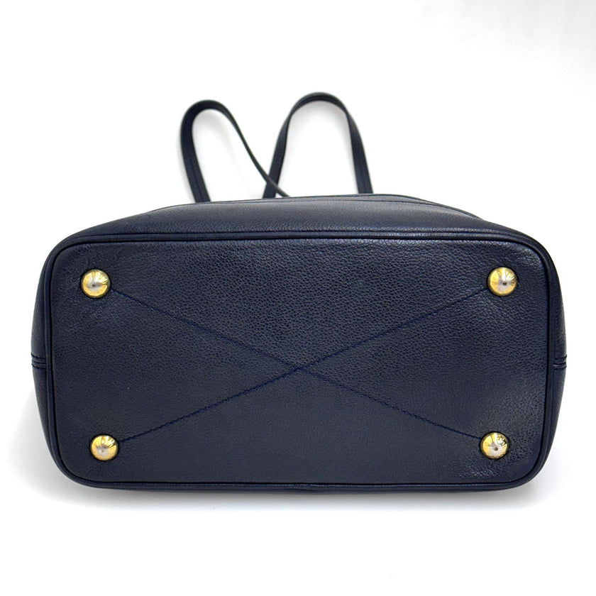 Louis Vuitton borsa a spalla Citadine GM in pelle Monogram Empreinte blu navy
