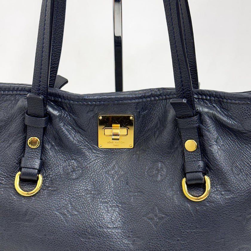 Louis Vuitton borsa a spalla Citadine GM in pelle Monogram Empreinte blu navy