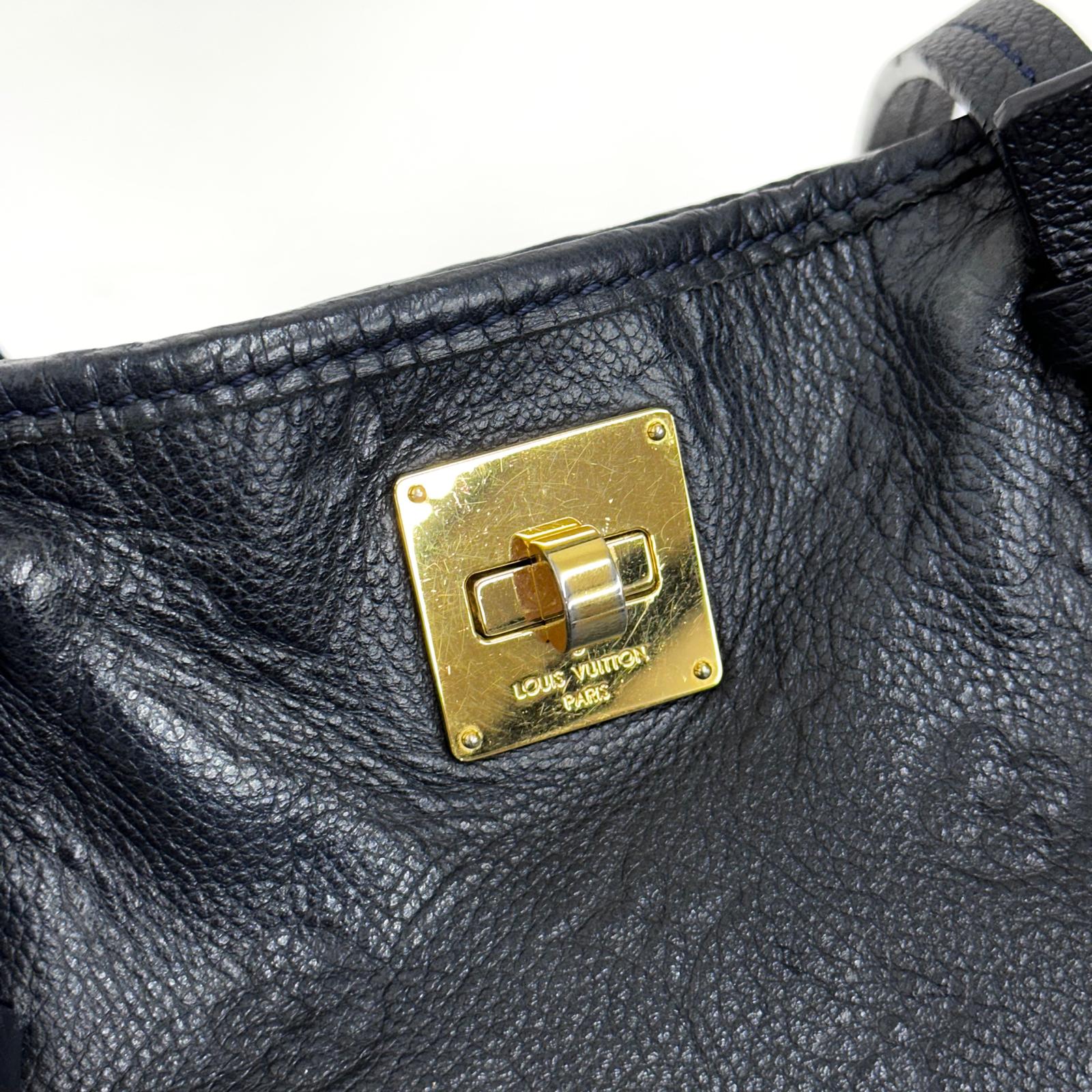 Louis Vuitton borsa a spalla Citadine GM in pelle Monogram Empreinte blu navy