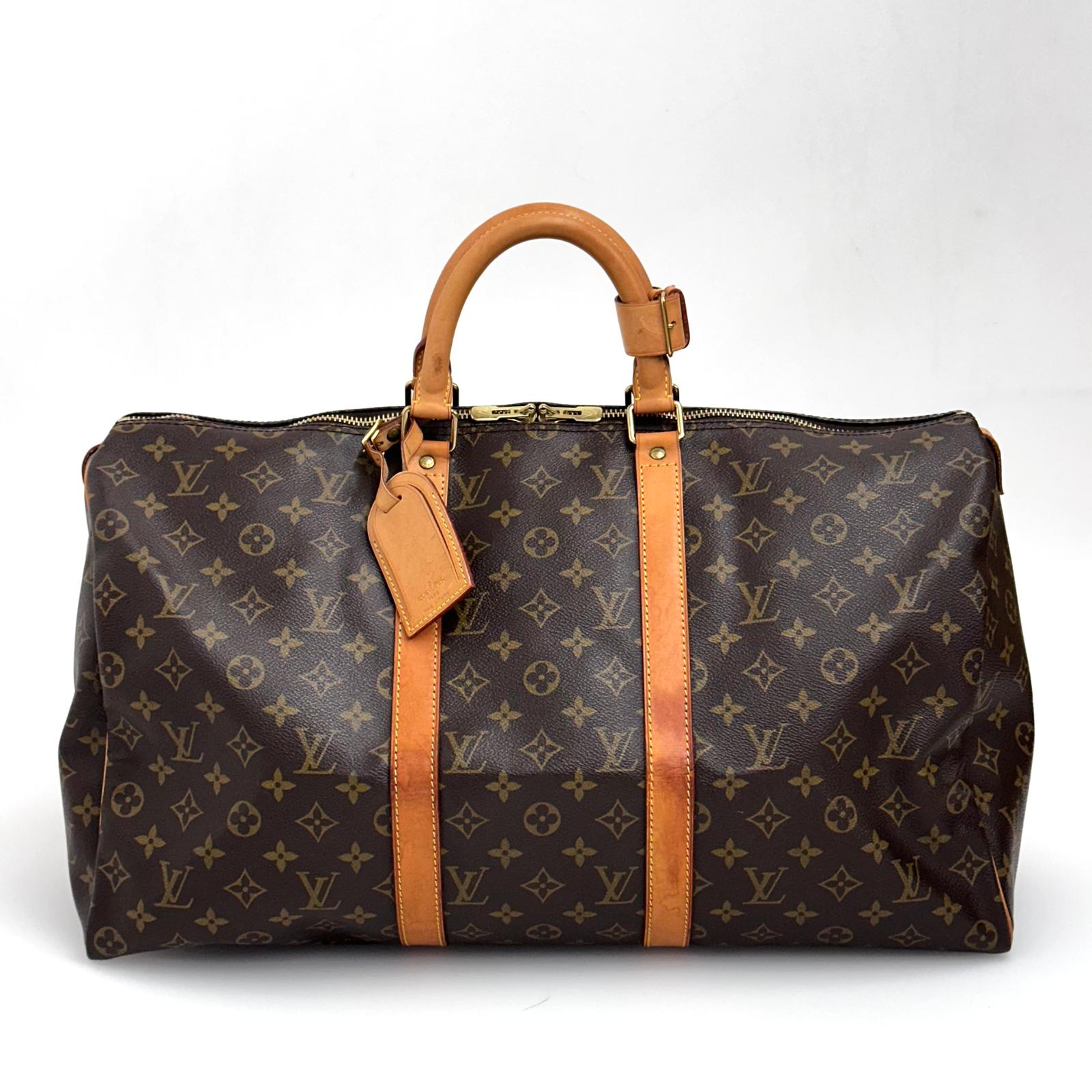 Louis Vuitton borsa da viaggio Keepall 50 in tela Monogram