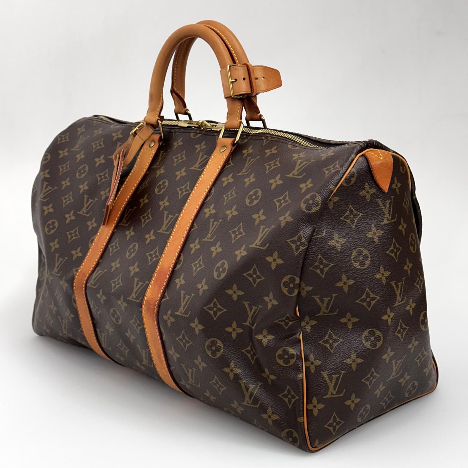 Louis Vuitton borsa da viaggio Keepall 50 in tela Monogram