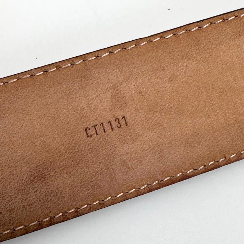 Louis Vuitton cintura in pelle con fibbia LV ovale Mis. 90