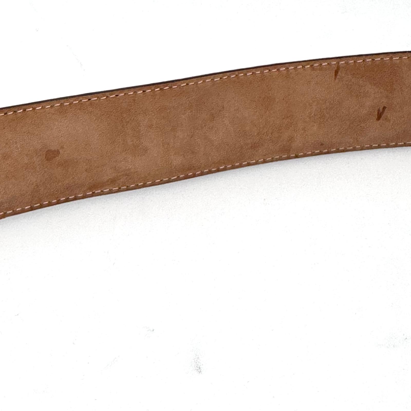 Louis Vuitton cintura in pelle con fibbia LV ovale Mis. 90