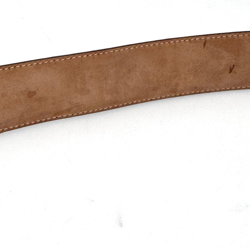 Louis Vuitton cintura in pelle con fibbia LV ovale Mis. 90