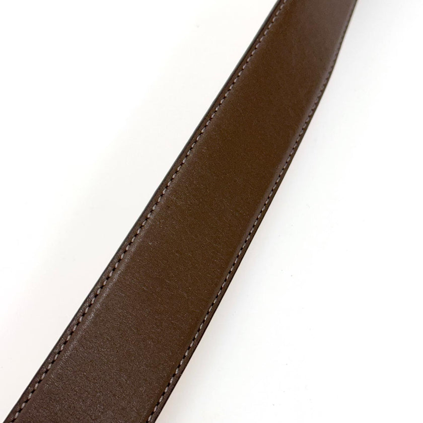 Louis Vuitton cintura in pelle con fibbia LV ovale Mis. 90