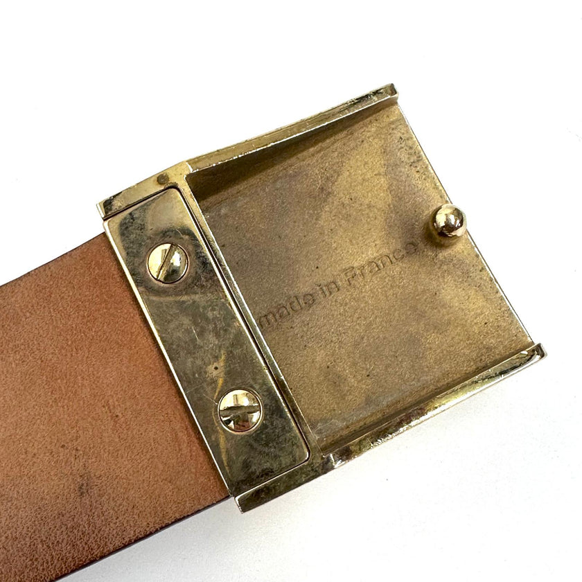 Louis Vuitton cintura in tela Monogram con fibbia oro Mis. 80