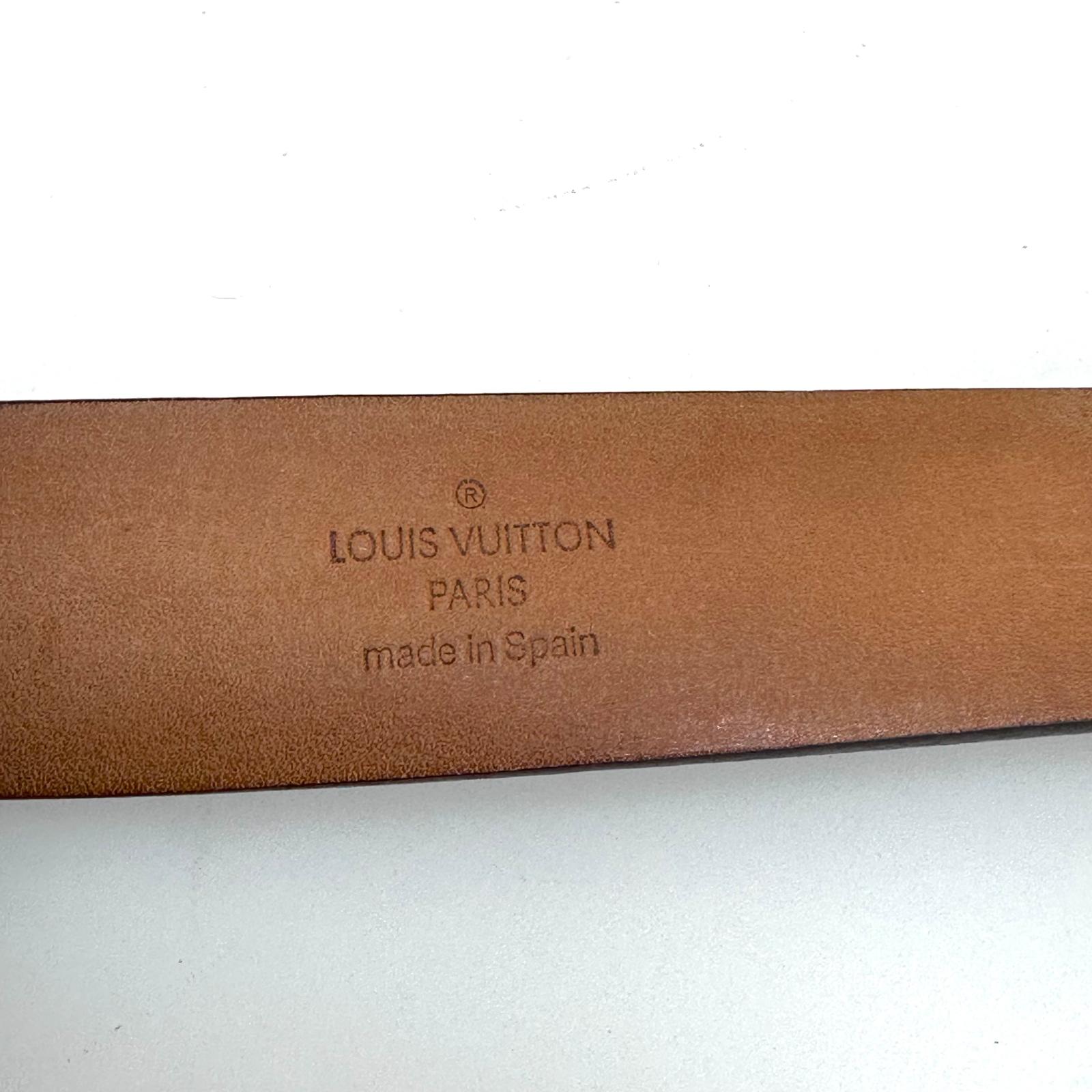 Louis Vuitton cintura in tela Monogram con fibbia oro Mis. 80