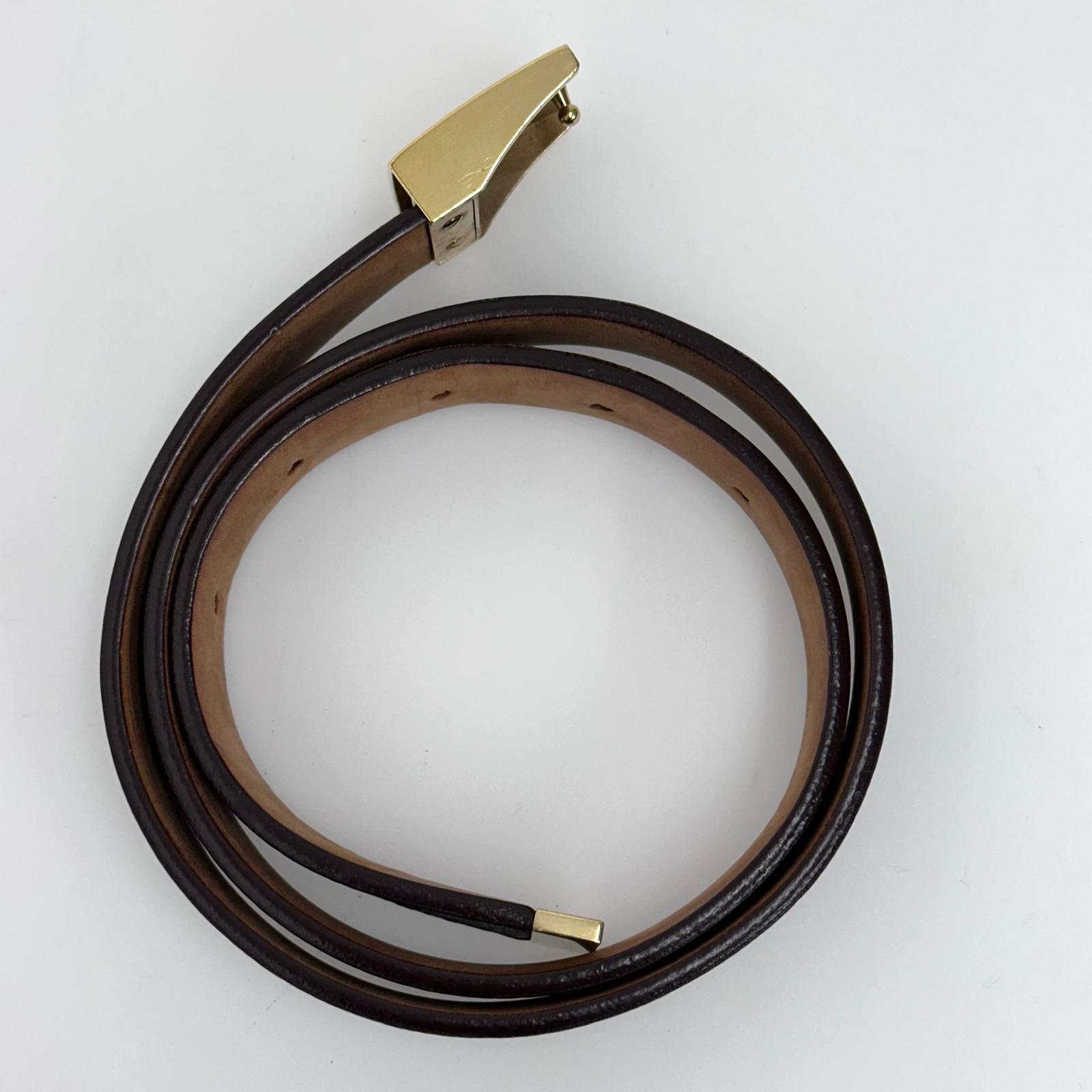 Louis Vuitton cintura in tela Monogram con fibbia oro Mis. 80