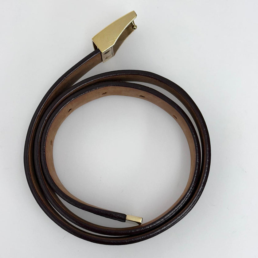 Louis Vuitton cintura in tela Monogram con fibbia oro Mis. 80
