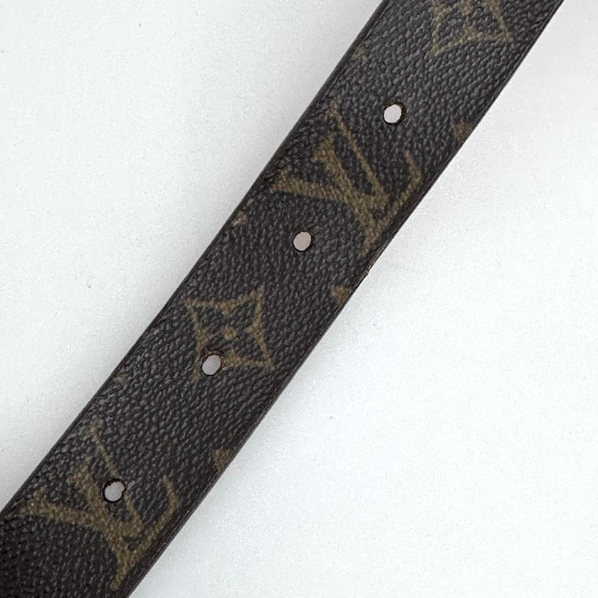Louis Vuitton cintura in tela Monogram con fibbia oro Mis. 80
