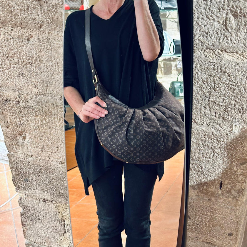 Louis Vuitton Borsa Hobo Rhapsodie Idylle in Tela Marrone