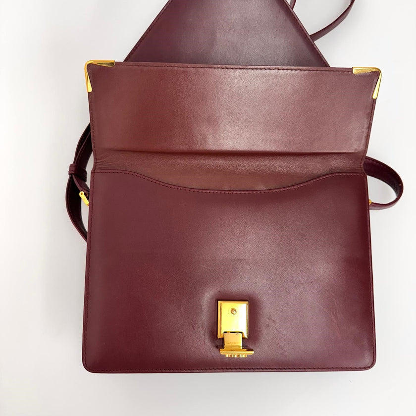 Must de Cartier Borsa a Tracolla Vintage in Pelle Bordeaux