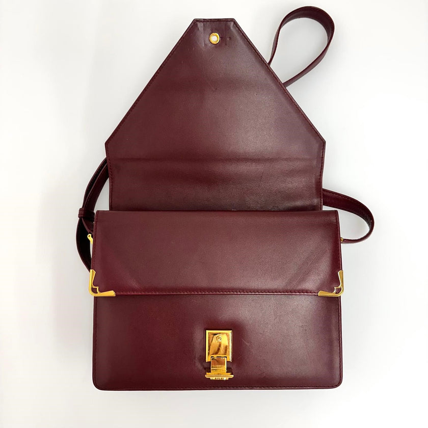 Must de Cartier Borsa a Tracolla Vintage in Pelle Bordeaux