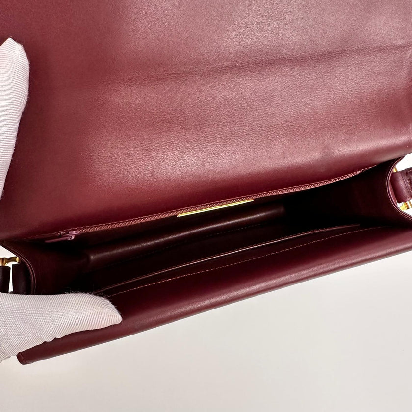 Must de Cartier Borsa a Tracolla Vintage in Pelle Bordeaux