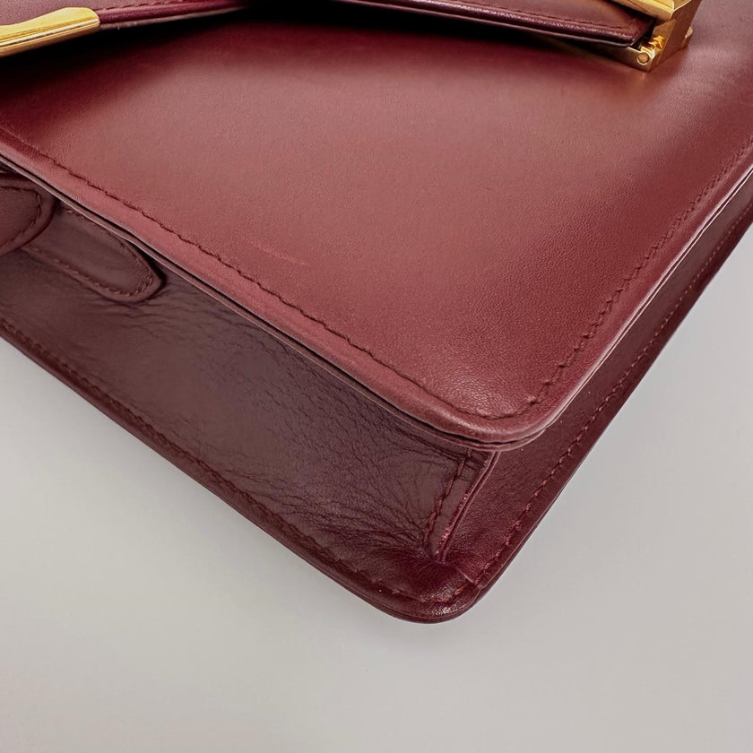 Must de Cartier Borsa a Tracolla Vintage in Pelle Bordeaux