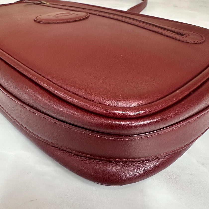 Must de Cartier Borsa Vintage a spalla in pelle bordeaux