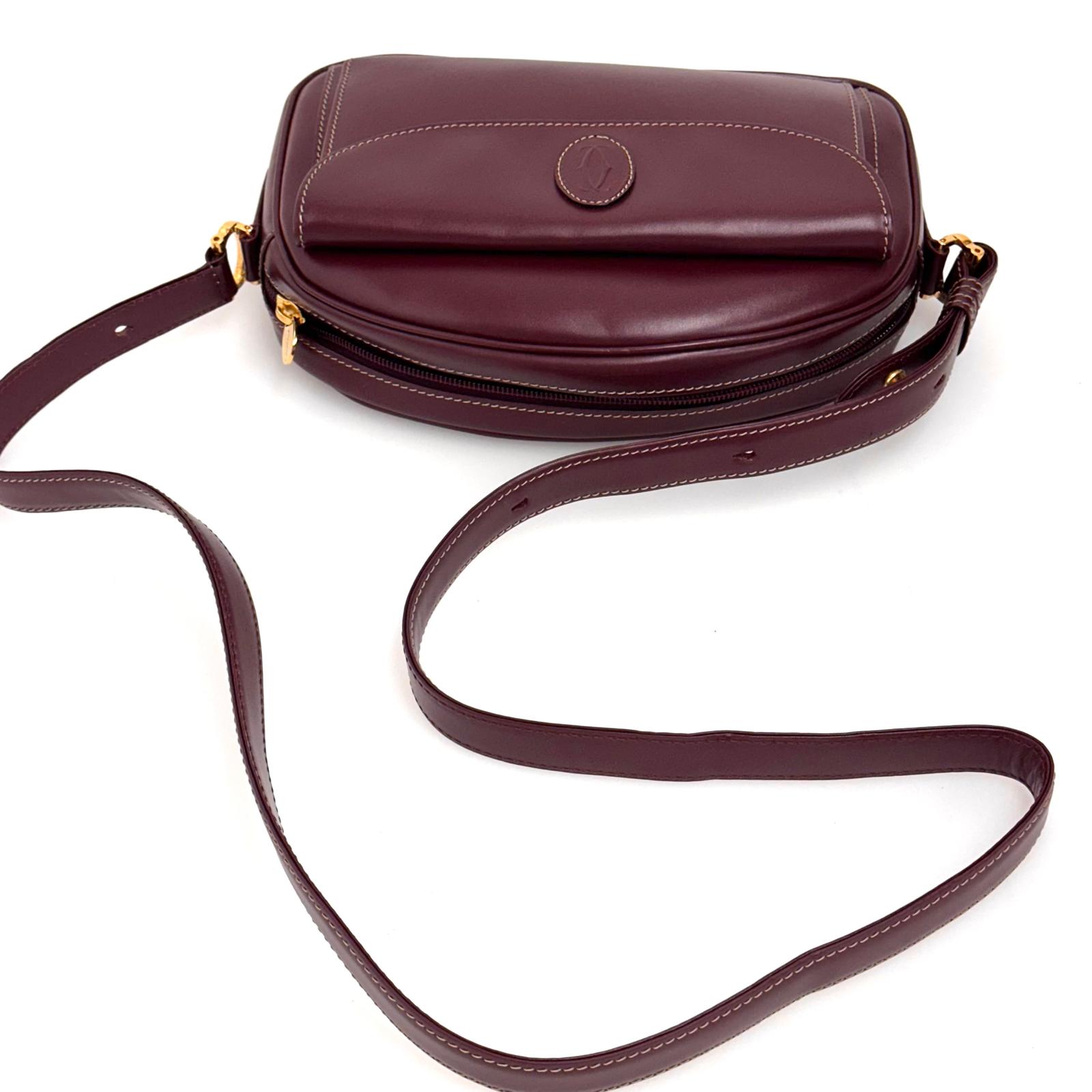 Must de Cartier Borsa a tracolla in pelle bordeaux