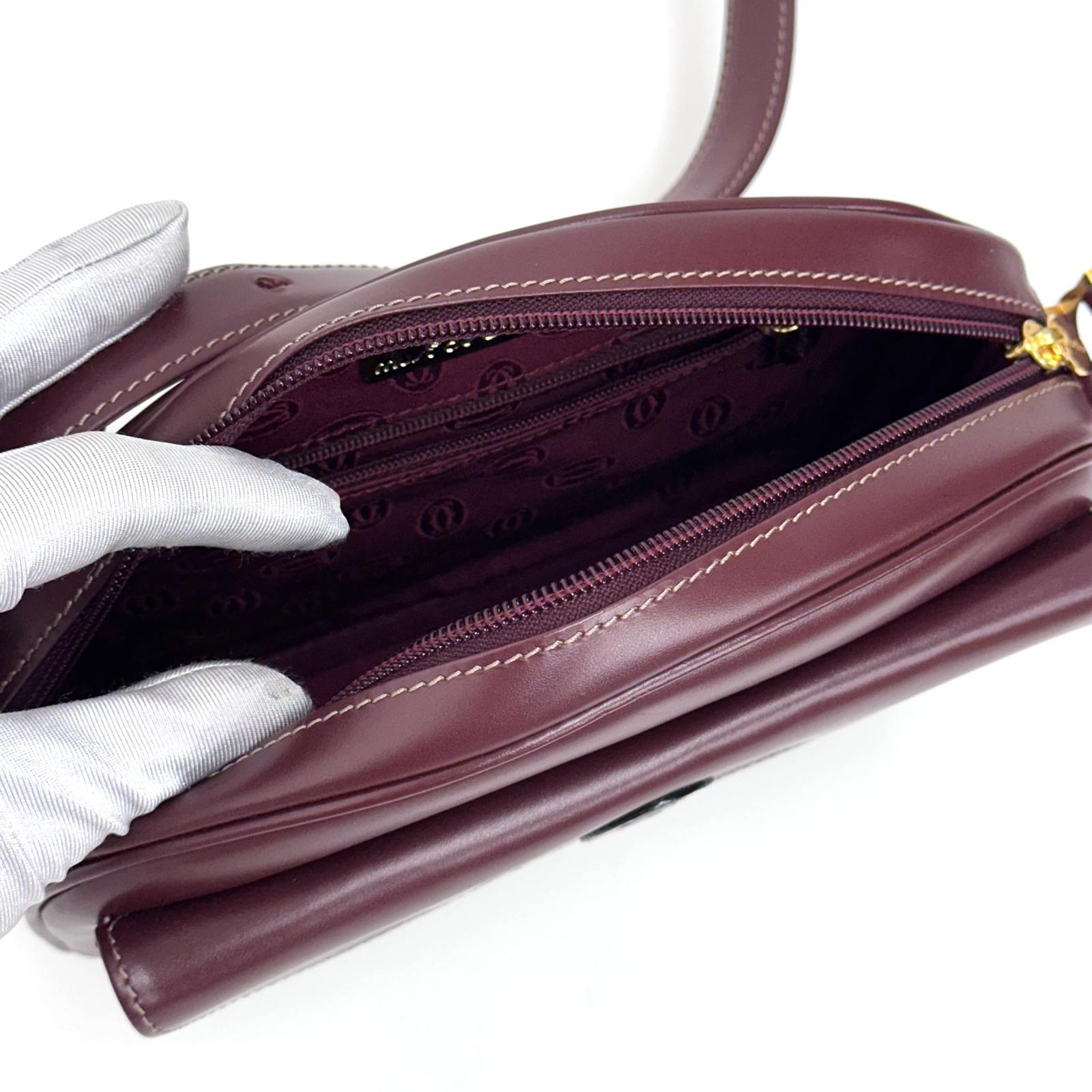Must de Cartier Borsa a tracolla in pelle bordeaux