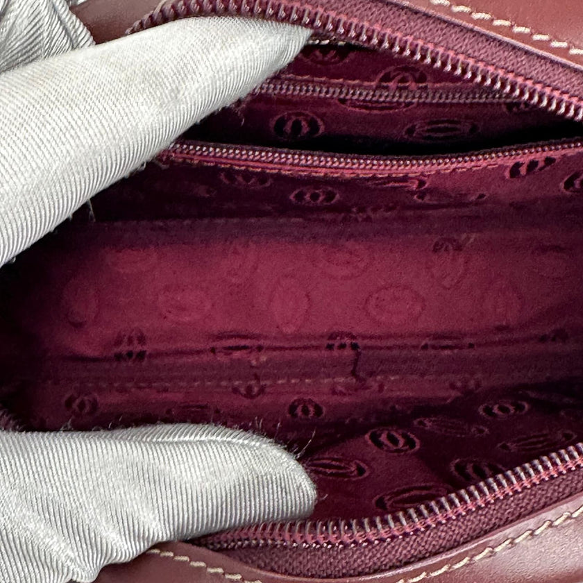 Must de Cartier Borsa a tracolla in pelle bordeaux