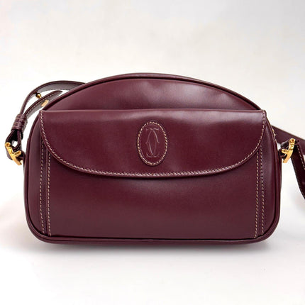 Must de Cartier Borsa a tracolla in pelle bordeaux