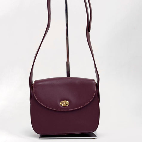 Must de Cartier Vintage Borsa a Tracolla Bordeaux in Pelle