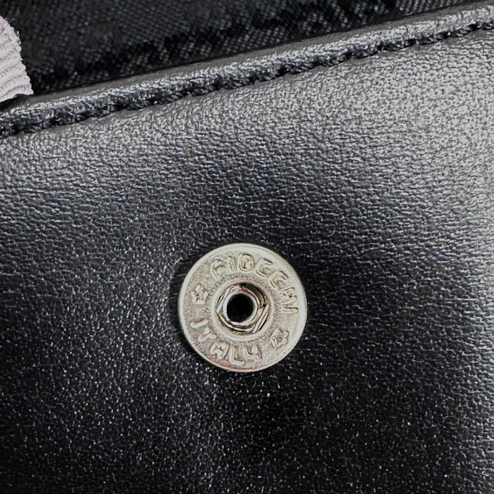 Portachiavi Givenchy in pelle nera con logo 4G - Nuovo