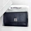 Portachiavi Givenchy in pelle nera con logo 4G - Nuovo
