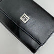 Portachiavi Givenchy in pelle nera con logo 4G - Nuovo
