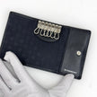 Portachiavi Givenchy in pelle nera con logo 4G - Nuovo