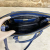 Prada Borsa Galleria Large Bluette in Saffiano Lux a tracolla