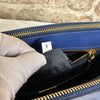 Prada Borsa Galleria Large Bluette in Saffiano Lux a tracolla