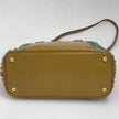 Prada Borsa Galleria Media Saffiano Vernice Cammeo con Cristalli Turchesi