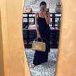 Prada Borsa Galleria Media Saffiano Vernice Cammeo con Cristalli Turchesi