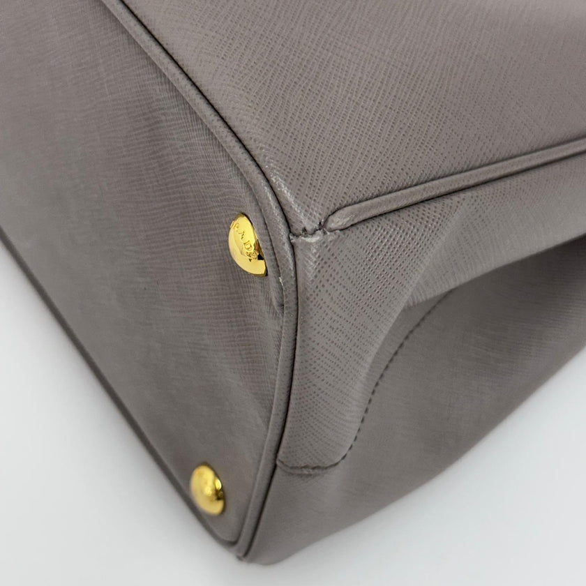Prada Borsa Galleria Medium Saffiano Lux Pomice