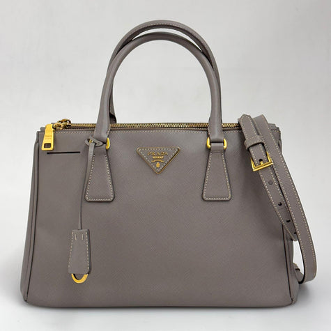 Prada Borsa Galleria Medium Saffiano Lux Pomice