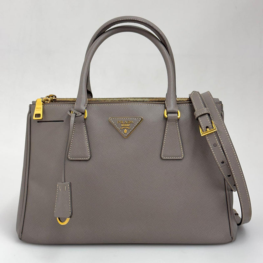 Prada Borsa Galleria Medium Saffiano Lux Pomice