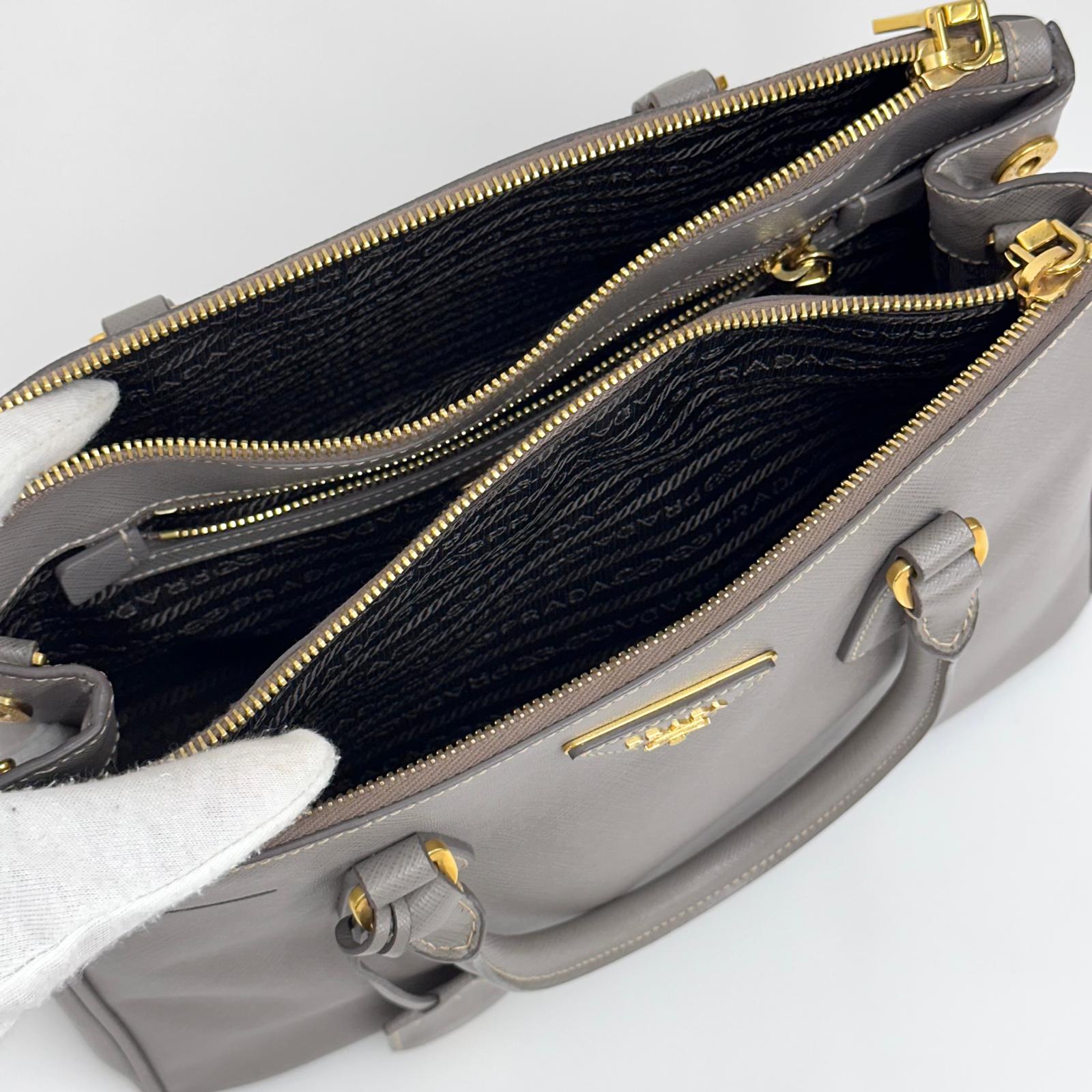 Prada Borsa Galleria Medium Saffiano Lux Pomice