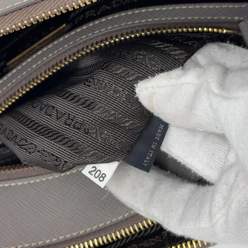 Prada Borsa Galleria Medium Saffiano Lux Pomice