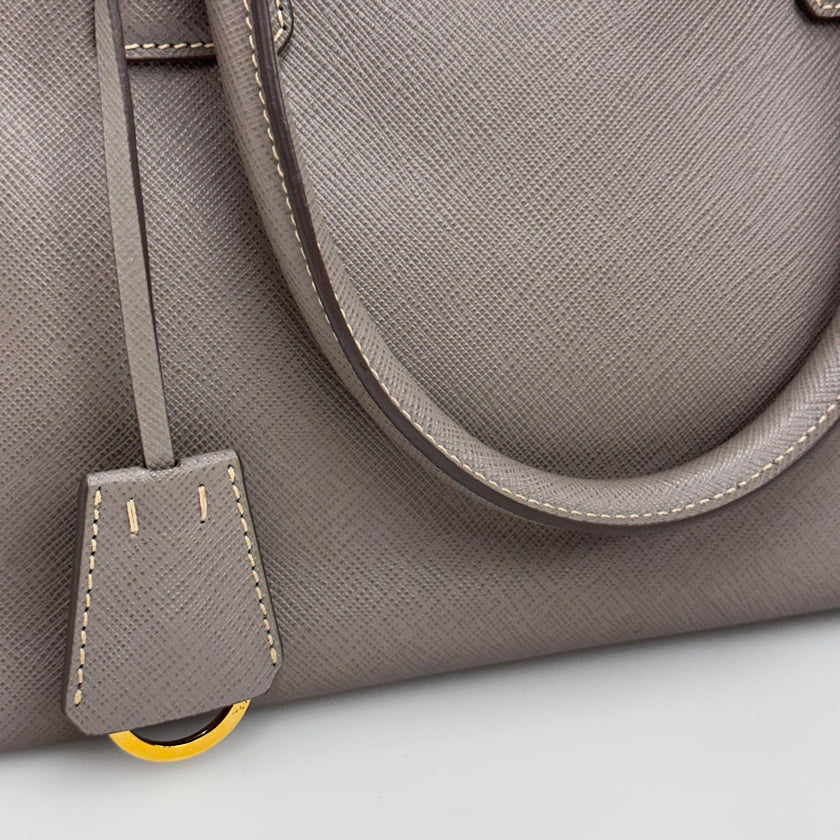 Prada Borsa Galleria Medium Saffiano Lux Pomice
