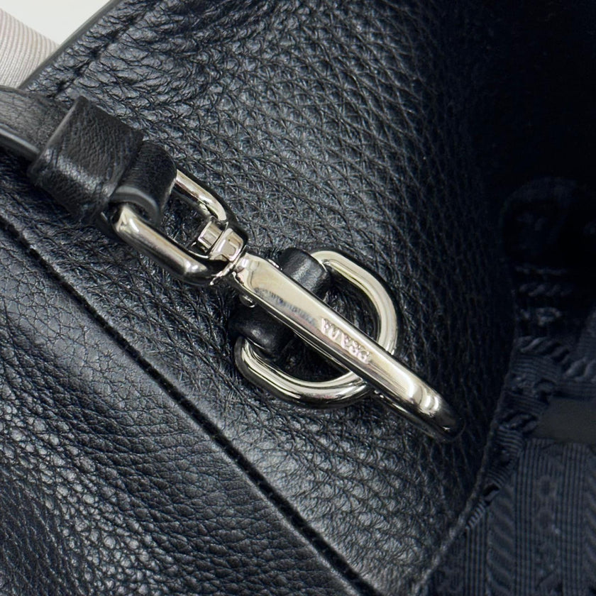 Prada Borsa Shopper a due vie in pelle Vitello Daino nera