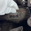 Prada Borsa Zaino Tessuto Nylon Ebano con Catene