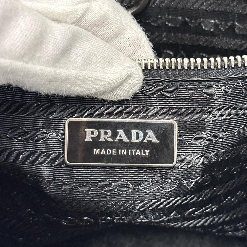 Prada Borsa a Spalla Vitello Chic Nera
