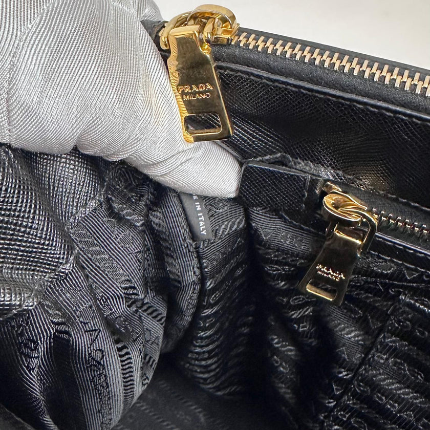 Prada Borsa a mano Galleria Large Saffiano Lux Nera